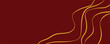 © VectorStockStuff - Abstract golden wavy lines minimalist pattern on red background