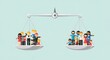 © nurul - People balanced on scale representing equality and social justice concept