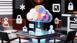 © kittipoj - Futuristic 3D Cloud Computing Vector Artwork for Digital Innovation