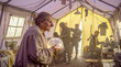 © OLHA - A woman holding a crystal ball in a tent