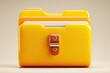 © nameera_juwairiya - Yellow file folder with leather strap and documents