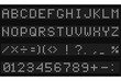 © gomixer - Led digital font, electronic display alphabet, electronic numbers and letters of digital ticker board, vector
