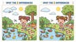 © Татьяна Медведева - Spot the Difference game: Girl and Ducks