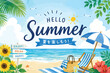 © AbuHuraira - Beautiful Watercolor Summer Beach Illustration