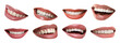© New Africa - Dental care. Women with healthy teeth, collage of smiles on white background