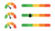 © Ayat0002 - Scale icon with a circle and bar. Level rating gauge. Indicator for temperature, speed, and energy. vector illustration