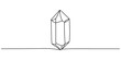 © Jagonnath - Continuous single line drawing of a crystal gemstone with sharp geometric facets and smooth artistic flow for minimalist aesthetic design projects