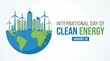 © Urvashi - international day of clean energy flat concept vector design
