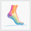 © cahya - Abstract Rainbow Foot Anatomy Illustration