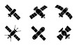 © sogir - Satellite Icons Set: Spacecraft Vector Graphics, Orbital Technology, Communication Devices