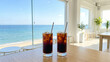 © Designer - window, chair, glass, architecture, landscape, coffee, ocean, sea, view, 바다, 카페, 파도, 하늘, 해변