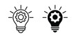 © Hunt - Idea lightbulb icon. symbol pictogram. UX UI icon