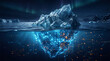 © athur - Artificial Intelligence Iceberg Concept with Glowing Circuit Patterns Representing Hidden Data and Complex Systems