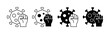 © drawnbybert - Human Fist and Virus Symbol for Disease Prevention and Immunity Concept