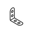 © Tatiana - L bracket, linear style icon. Mounting bracket and fixing support. Editable stroke width
