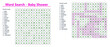 © Aira - Baby shower word search puzzle with highlighted words and clues