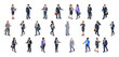 © Stocklume - Isometric business people set featuring diverse corporate professionals walking and talking | 3D vector icons of office workers in formal suits