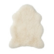 © Billy - A genuine sheepskin rug with thick, dense ivory white shaggy wool and an irregular organic pelt shape, centered on a transparent studio background, emphasizing tactile luxury and comfort