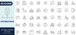 © Gretta - Distribution icon set in outline style. Collection of distribution, logistics, shipping, delivery, supply chain, and transport icons. Editable stroke. Vector icon collection.