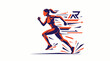 © Calandra - Dynamic Running Woman Vector Graphic Illustration