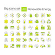 © IMG visuals icons - Renewable energy line color icons set. Alternative sources of electricity generation. Eco friendly industry. Vector illustrations. Simple flat colorful symbols collection. Editable stroke