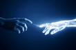 © sathon - Human and Robot Hand Interaction in a Futuristic Concept