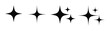 © anamull2004 - Sparkle star vector icon set with black four point stars and twinkle light elements for Christmas decoration, magic theme and festive graphic asset