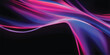 © The Alpha - Abstract pink and blue light trails on black background with light streaks abstract art design motion shape graphic pattern color splash