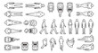 © Ali - Architectural people silhouettes in top view and side view, minimalist line art human figures for floor plans, 2D vector scale people for CAD drawings
