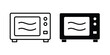 © Win - Microwave oven icon solid Icon Design Concept. Line icons