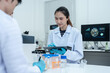 © NINENII - Team Food Safety Scientists Testing Meat Samples in Laboratory for Contamination and Chemical Residue Analysis.