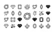 © MdRabbi - Minimal diamond gemstone icon vector collection isolated on white background