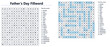 © Rafail - Father's Day word search puzzle with highlighted solutions