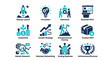 © Enggal Pitoyo - Business icons for startup and growth.