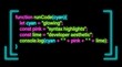 © Angga - Minimalist neon line art of a coding window with glowing syntax highlights and developer aesthetic in a widescreen cinematic composition.