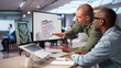 © Andrey Popov - Engineer And Architect Collaborate On Digital 3D Building Design