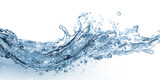 Flowing water splash isolated white background overlay PNG