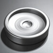 © toni - Brushed metal ashtray with concentric rings studio light
