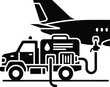 © Umme - Fuel truck refueling airplane icon
