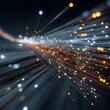 © MiltonKumar - Glowing telecom lines in abstract futuristic color flow photo