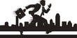 © Essam - Business man run vector silhouette