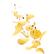 © lily - seasoning potato chips flying in mid-air
