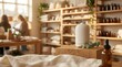 © ANATOMI - Herbal wellness store interior with products.