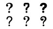 © RAJA - Question Mark Icons, Black Symbols, Graphic Design Elements, Inquiry and Doubt