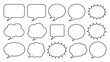 © rocky - Collection Of Speech Bubble Silhouettes On A White Background bubbles comic thought dialogue balloons conversation balloon book graphic novel silhouette black