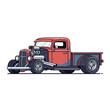 © Jeni - Classic Pickup Truck Illustration - Vintage Hot Rod Design