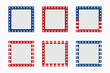 © Volks Graphic - Set Collection Photo Frame Celebration Festival Patriotic Perfect for Decoration USA America