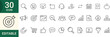 © Mst - Editable 30 line icons for business and marketing concepts Vector illustration.