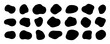 © Salma - A collection of twenty five black rounded shapes
