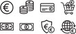 © Torikul - Eight financial icons with euro currency symbols Vector